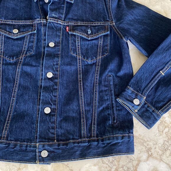 NWT Levi’s  Trucker Red Tab Jean Jacket Dark Denim - Picture 5 of 14